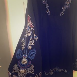 Long sleeve boho free people dress